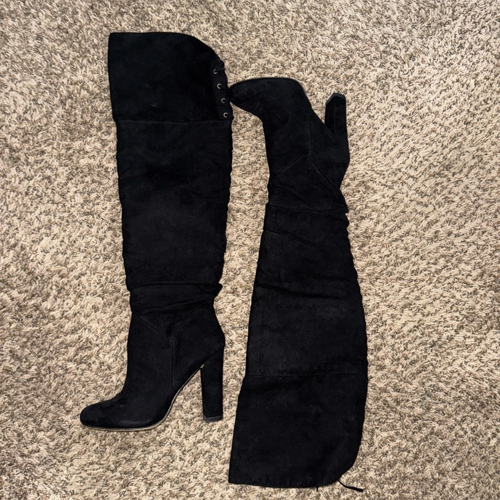 Black over the knee boots
